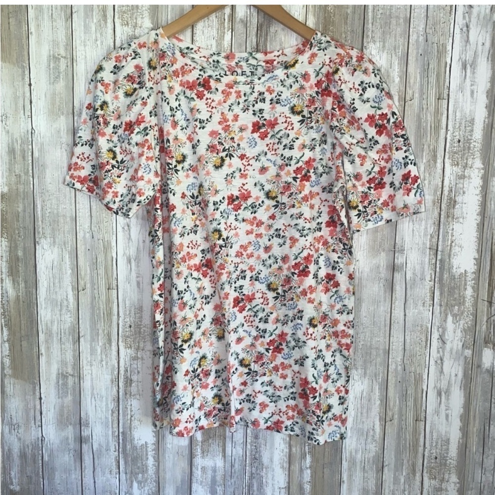 Loft Multi Floral Tee - Picture 1 of 4